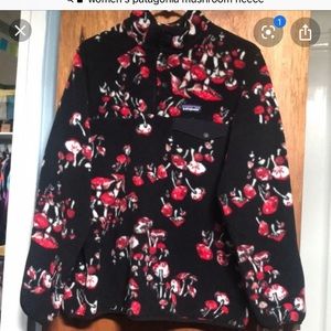 Womens Patagonia mushroom synchilla snap T fleece